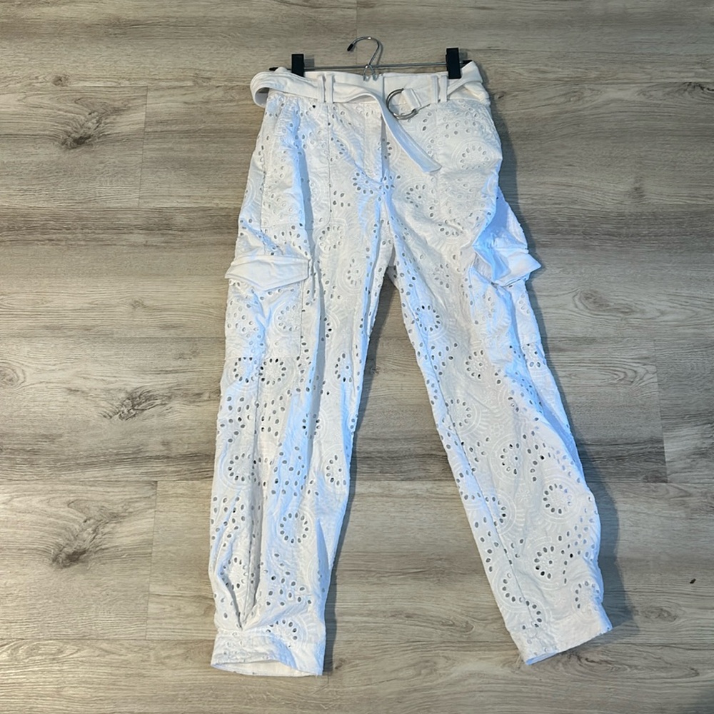 Express White Cargo Pants 2R